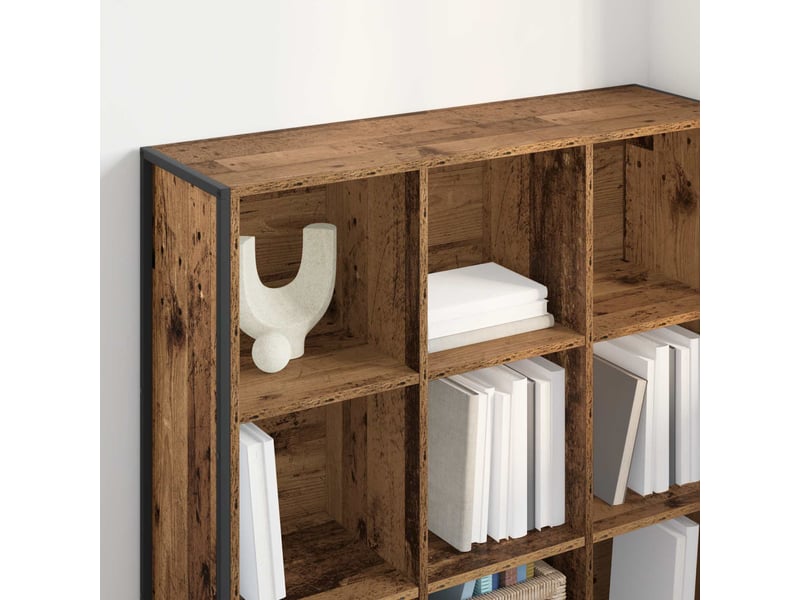  Bibliothèque, armoire à livres 99,5 x 30 x 108 cm bois d'ingénierie bois ancien shl278  - Conforama D