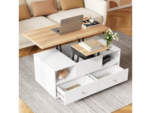 Table basse rectangulaire coloris bicolore LPOSPI - 50 cmx100 cm
