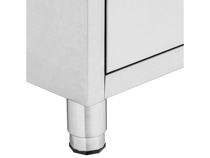  Meuble bas de cuisine professionnel en 4 tiroirs 50 x 60 cm acier inoxydable 14_0009343  - Conforama C