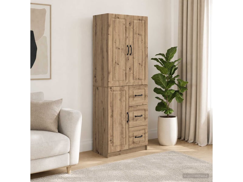  Buffet - ensemble de meubles 2 pc chêne artisanal bois d'ingénierie  - Conforama B