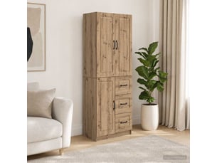 Buffet - ensemble de meubles 2 pc chêne artisanal bois d'ingénierie
