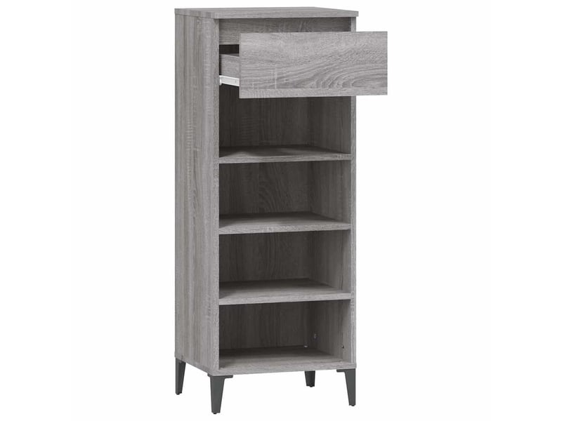  Meuble à chaussures, étagère à chaussures sonoma gris 40x36x105 cm bois ingénierie  - Conforama E