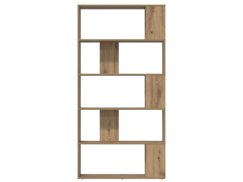  Bibliothèque, armoire à livres 80 x 24 x 159 cm bois d'ingénierie chêne artisanal  - Conforama E