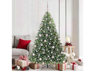 Sapin de noël - arbre de noël artificiel avec 300 led vert 180 cm pe et pvc