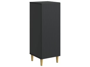 Buffet - bahut - meuble de rangement noir 33 x 34,5 x 90 cm bois d'ingénierie
