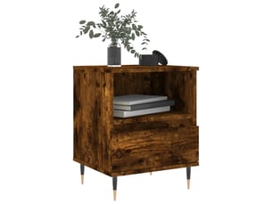 Lot de 2 tables de chevet - cabinet de chevet - table de nuit chêne fumé 40x35x50 cm bois ingénierie
