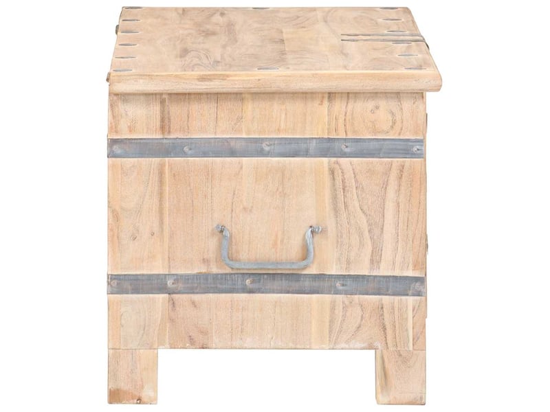 Coffre de rangement 90x40x40 cm bois d'acacia solide shl42597 - Conforama D