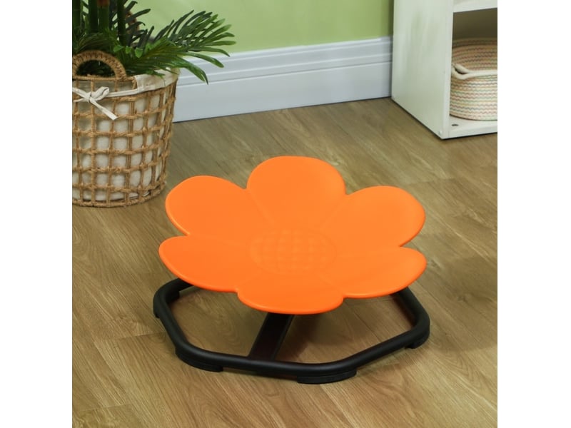  Siège rotatif sensoriel enfant 55 x 55 x 26 cm orange en plastique, équilibre et coordination dès 3 ans  - Conforama B