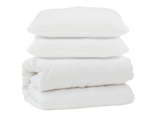 Couette avec oreiller 3 pcs - duvet blanc microfibre