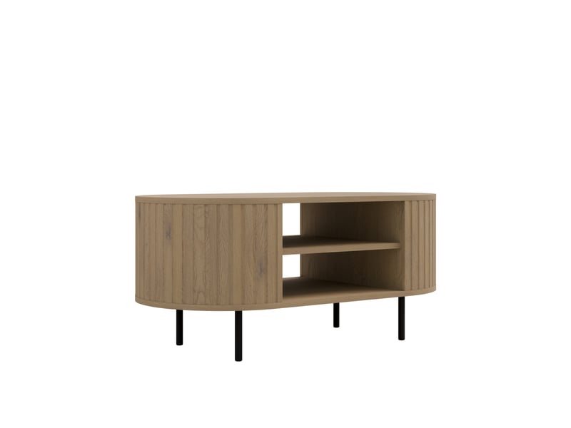  Table basse moderne ovale en bois 100cm lilio  - Conforama E