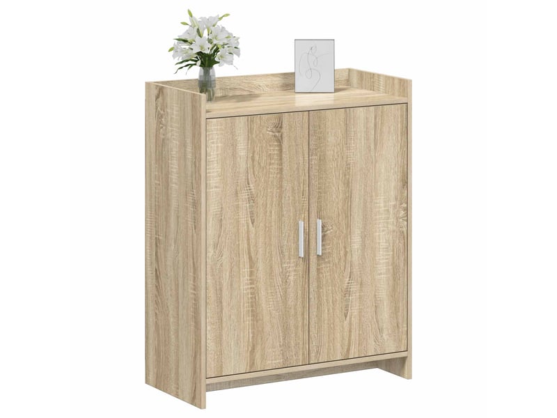  Meuble à chaussure, cabinet à chaussures avec porte chêne sonoma 73,5x36x92 cm  - Conforama C