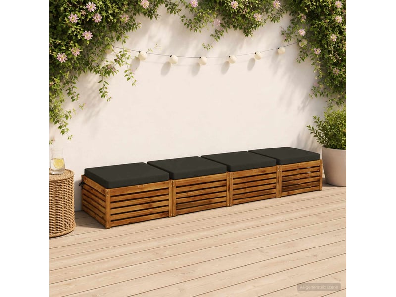  Lot de 4 coussins de siège, coussins d'assise soest 100 % polyester cf60109  - Conforama B