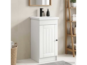 Meuble de salle de bain avec évier blanc 42x40x84.5 cm shl7362