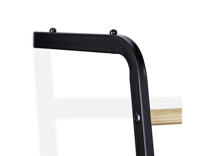  Porte-serviettes échelle design moderne à poser contre le mur 4 barres 70 x 20 x 10 cm en métal noir 13_0007569  - Conforama C