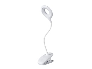 Lampe de lecture led à clip pour enfant – cou flexible, usb rechargeable, blanc