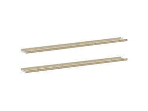 Lot de 2 étagères murales, étagères suspendues blanc et chêne sonoma 115x9x3 cm cf43097