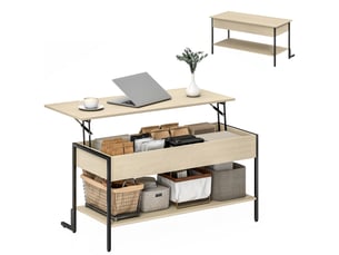 Table basse coloris naturel <strong>PANGIVO</strong> <strong></strong> - 95 cmx95 cm