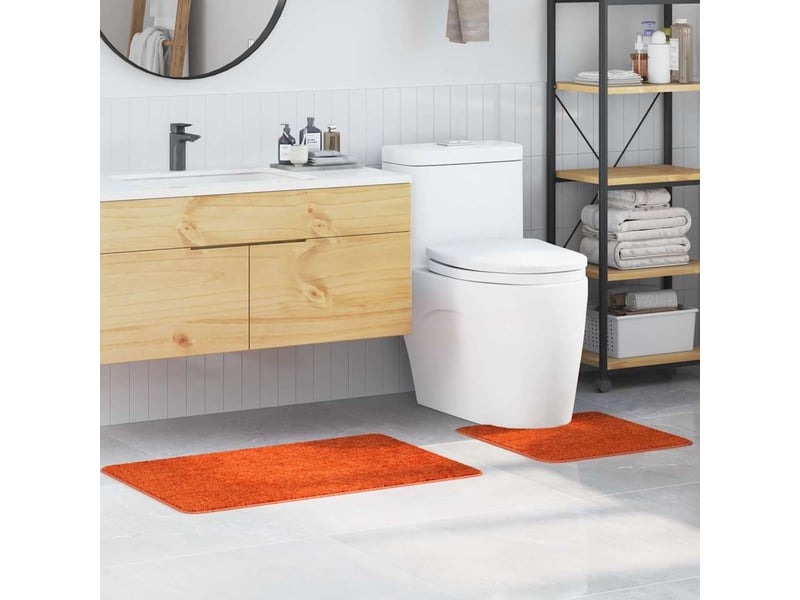  Ensemble de tapis de bain antidérapants 2 pc orange 50 x 50 cm cf64745  - Conforama B
