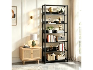 Bibliotheque coloris  noir 6 étagère(s) <strong>PANGIVO</strong> <strong>T5828P582876</strong> - 80 cm x 190 cm