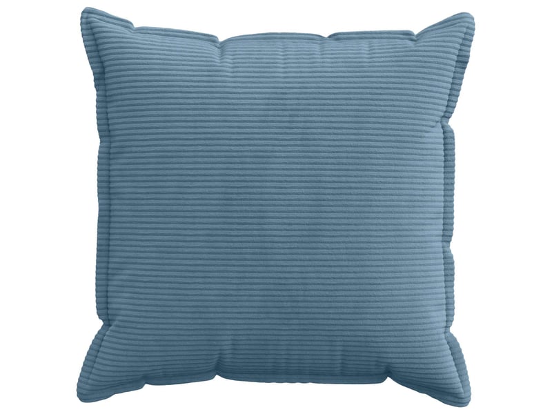  Lot de 2 housses de coussin houten bleu 55 x 55 cm velours côtelé cf49286  - Conforama A