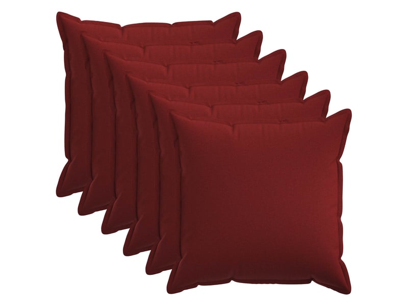  Lot de 6 housses de coussin houten bordeaux 80 x 80 cm cf49967  - Conforama B