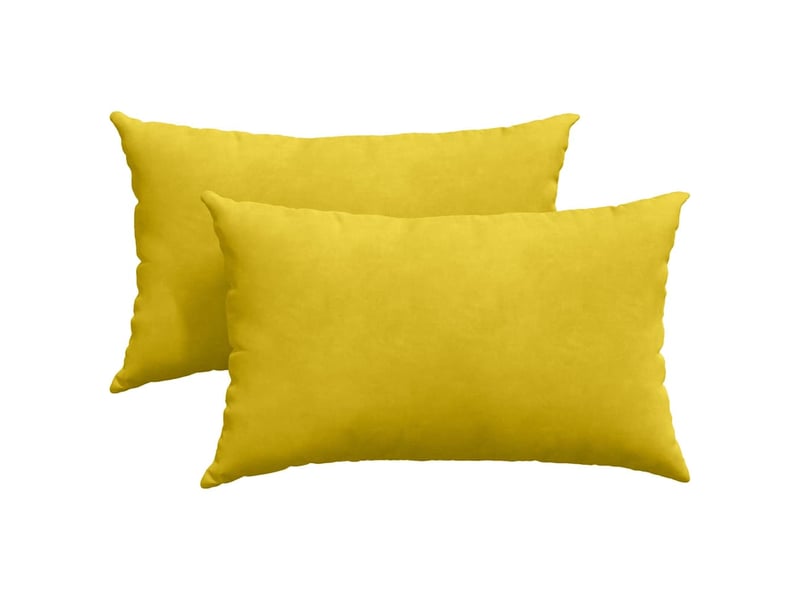 Lot de 2 coussins de canapé, coussins décoratifs jaune 50 x 30 cm cf59105 - Conforama A