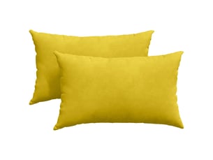 Lot de 2 coussins de canapé, coussins décoratifs jaune 50 x 30 cm cf59105