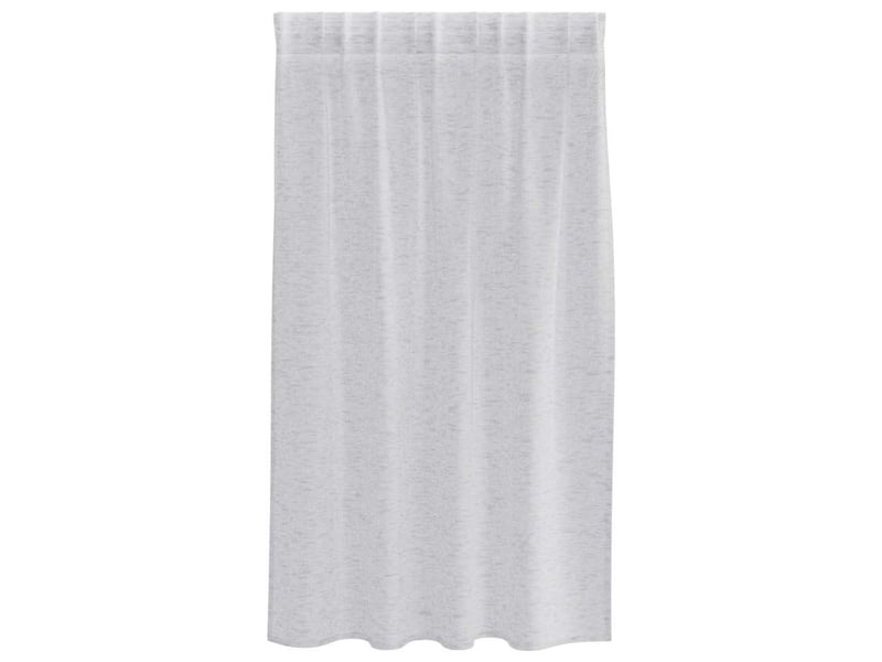  Lot de 2 rideaux en voile, voilage gris clair 140 x 140 cm polyester cf43906  - Conforama D