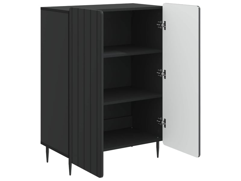  Buffet - bahut - meuble de rangement noir 66 x 34,5 x 92 cm bois d'ingénierie  - Conforama E