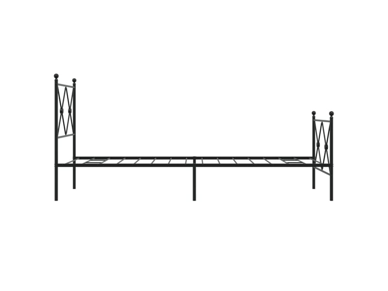  Lit simple- lit adulte -  cadre de lit métal sans matelas avec pied de lit noir 80x200 cm  - Conforama D