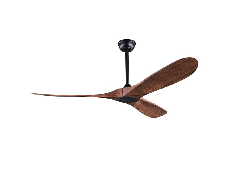  Ventilateur de plafond 42 pouces sans lumière à 6 vitesses noir et noyer foncé  - Conforama A