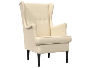 Fauteuil fixe VIDAXL Tissu beige