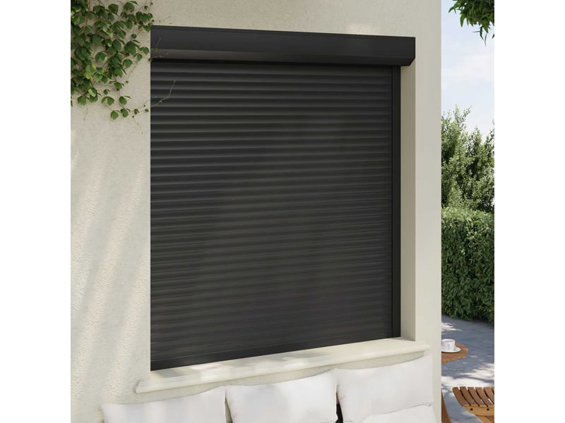  Store enrouleur, store roulant anthracite 140 x 150 cm aluminium et polyuréthane cf47238  - Conforama C