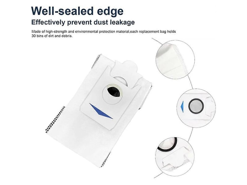 12 pcs dust bags for ecovacs deebot x5 prox5 omni x2x2 omnix2 pro sweeper accessories replacement trash bags  - Conforama D