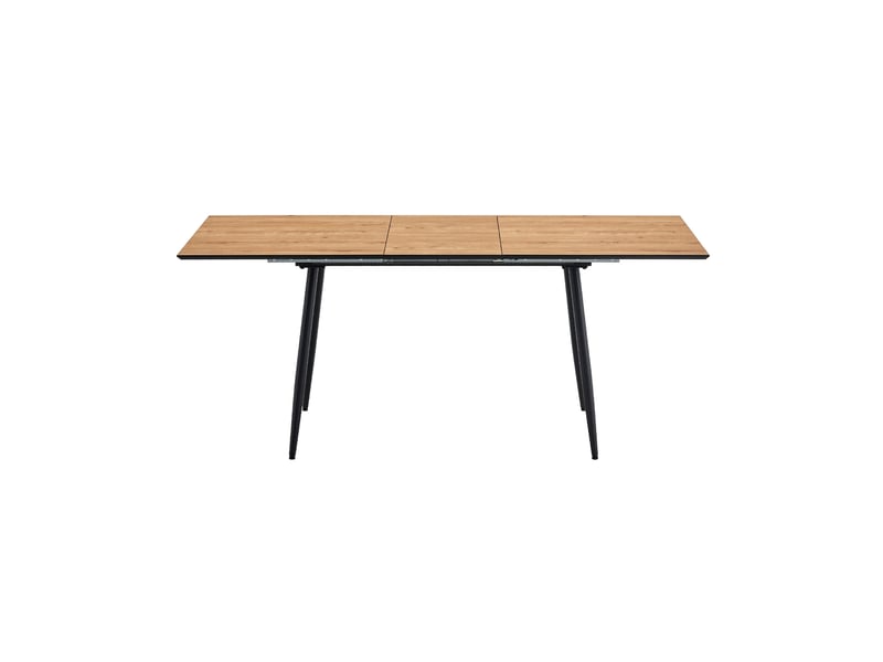 Ensemble table extensible naturel + 4 chaises velours gris - scandi - Conforama D