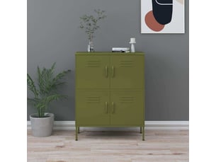 Armoire de rangement, rangement bureau vert olive 80x35x101,5 cm acier shl1209