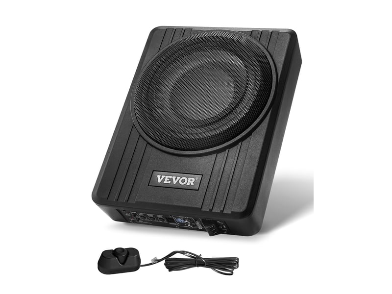  Vevor caisson basses voiture 300 w, 254 mm, ampli intégré, contrôleur volume.  - Conforama A