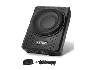Vevor caisson basses voiture 300 w, 254 mm, ampli intégré, contrôleur volume.
