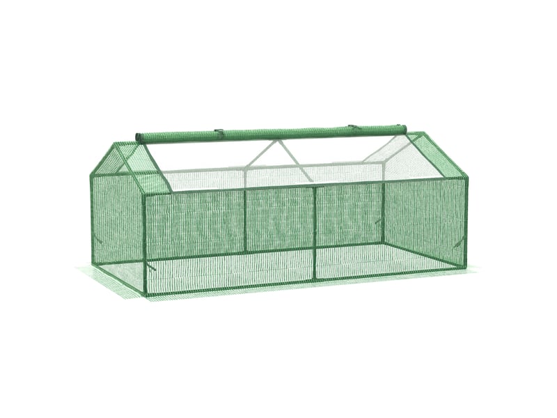  Serre à foil avec fenêtres - mini serre tomates 180 x 90 x 70 cm vert  - Conforama A