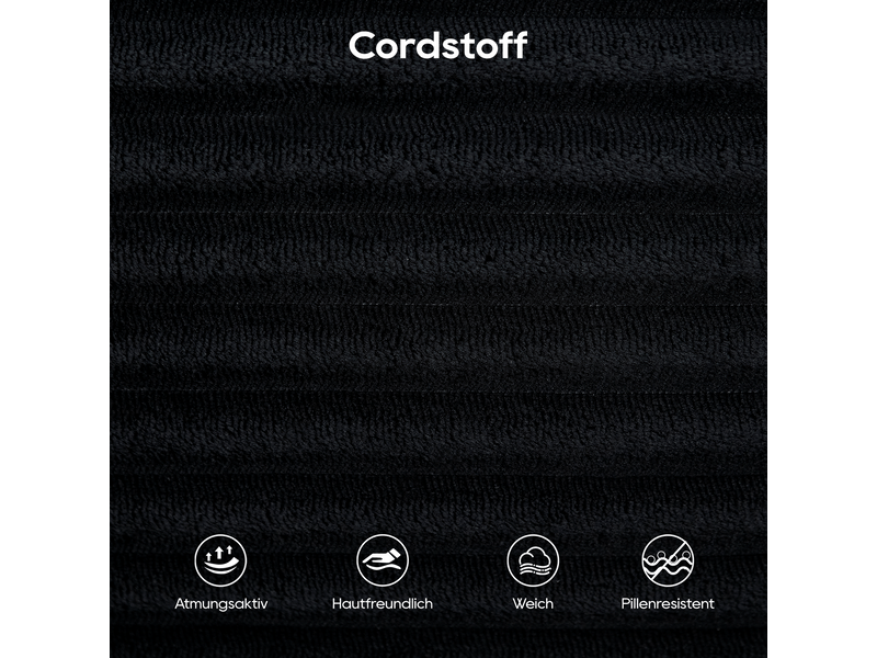 Canapé convertible 2 places en velours côtelé, sans montage, mousse mémoire de forme, gain de place, design moderne - Conforama E