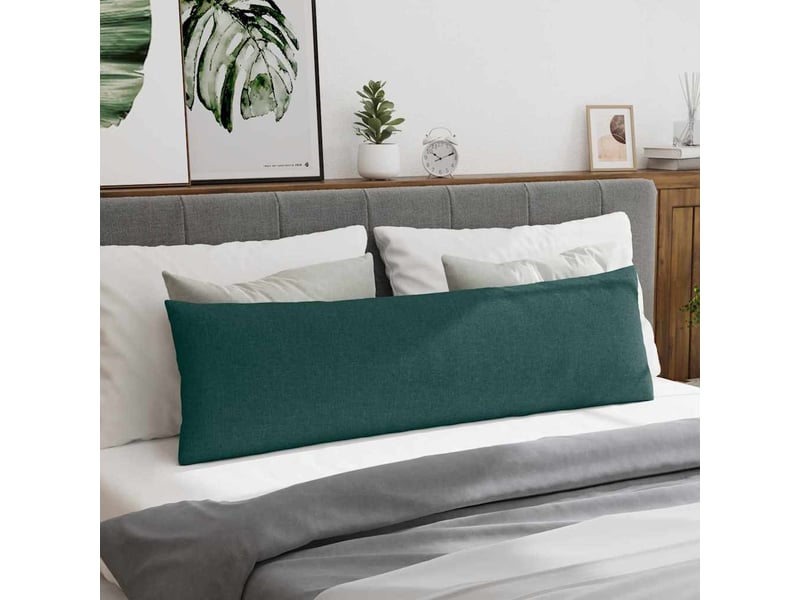  Lot de 2 coussins de canapé, coussins décoratifs tissu vert foncé 145 x 40 cm cf58983  - Conforama D
