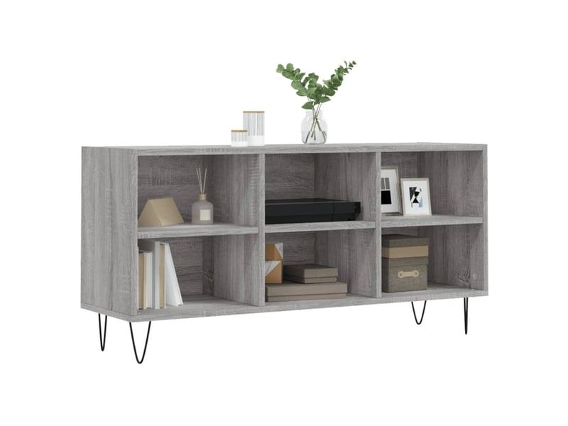  Meuble tv - banc tv - meuble de rangement sonoma gris 103,5x30x50 cm bois d'ingénierie  - Conforama C