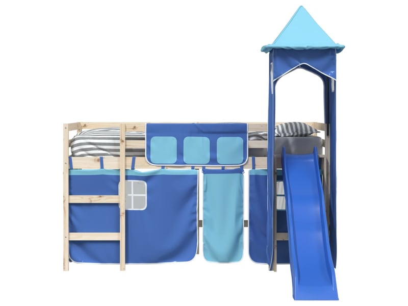  Rideaux pour lit mezzanine avec tour bleu polyester cf44929  - Conforama E