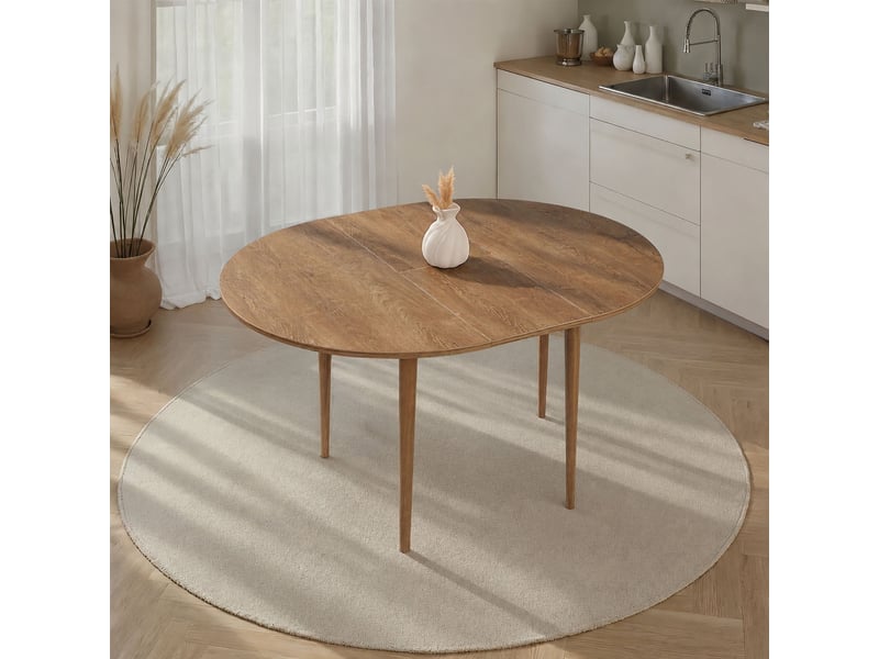  Table extensible bee, extensible, 100x100x75h cm chêne brun Bee - Conforama B