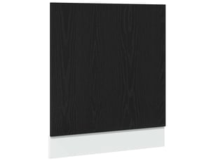 Panneau de lave-vaisselle lyon en chêne noir 60x1,5x67 cm bois d'ingénierie