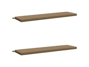 Lot de 2 coussins de banc, coussins d'assise soest 100 % polyester taupe cf57444