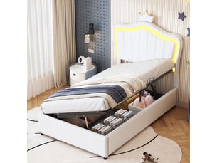 Lit coffre 90x200 cm <strong>HAUSS SPOLE</strong>  <strong></strong> coloris blanc