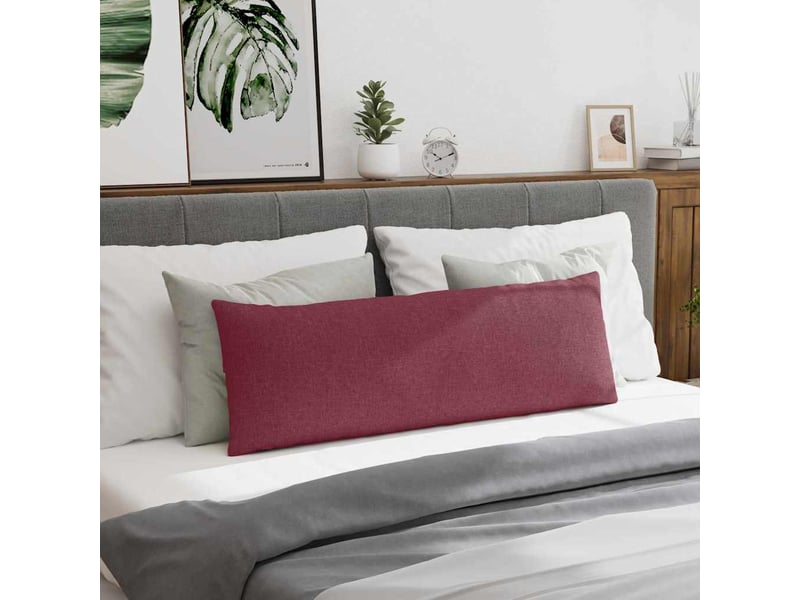 Lot de 2 coussins de canapé, coussins décoratifs tissu bordeaux 120 x 40 cm cf58794 - Conforama D
