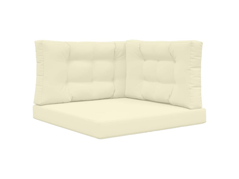 Coussin de canapé d'extérieur, coussin de chaise polyester crème 80 x 80 cm cf54080 - Conforama A