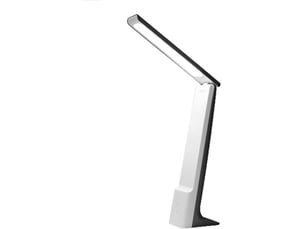 Lampe de chevet pliable avec veilleuse, variateur tactile – 3 modes de couleur, protection oculaire, pour lecture et étude-noir et blanc